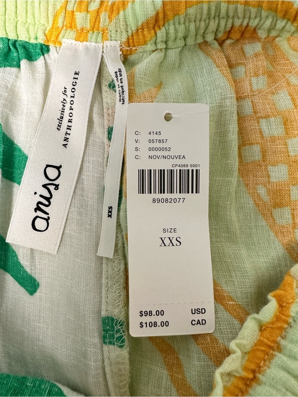 Anthropologie Anisa Makhoul Printed Wide Leg Pants Size 2XS - Picture 8 of 9